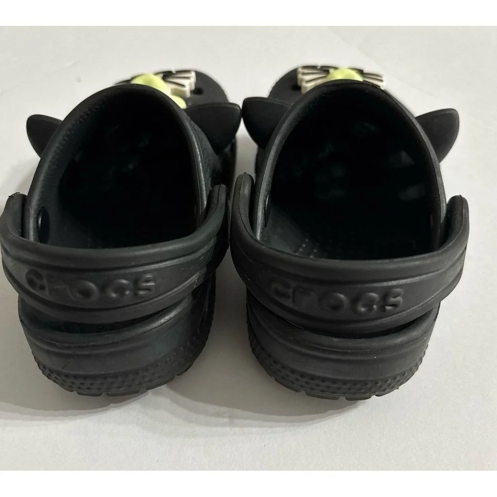 Crocs Glow in the Dark Black Kitty Cat (sz. 7)